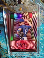 2020 Panini Chronicles Nick Solak RC Autograph Obsidian Red /15