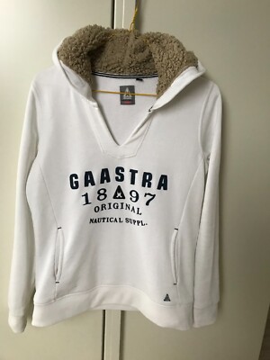 Gaastra Sweatshirt mit Teddyfellkapuze innen, Damen, Gr. S, Creme