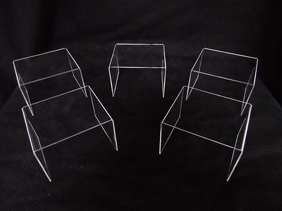 Podest 5x Klar Acryl Neu Podeste Sockel Profi Deko F Regale Vitrine Dekoration Ebay