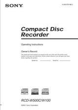 SONY RCD-W500C RCDW100 5-Disc Changer CD Reco...