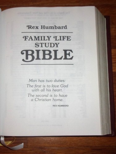 REX HUMBARD FAMILY LIFE STUDY BIBLE-You Are Loved-Giant Leather Bible-Ex HC Book - Picture 9 of 15