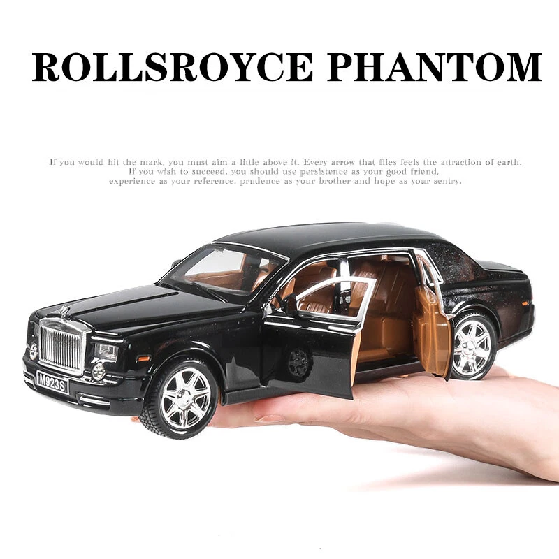 Rolls-Royce Phantom 1/24 Diecast Model Car Toy Sound&Light Black New in Box Gift - Image 2 of 4