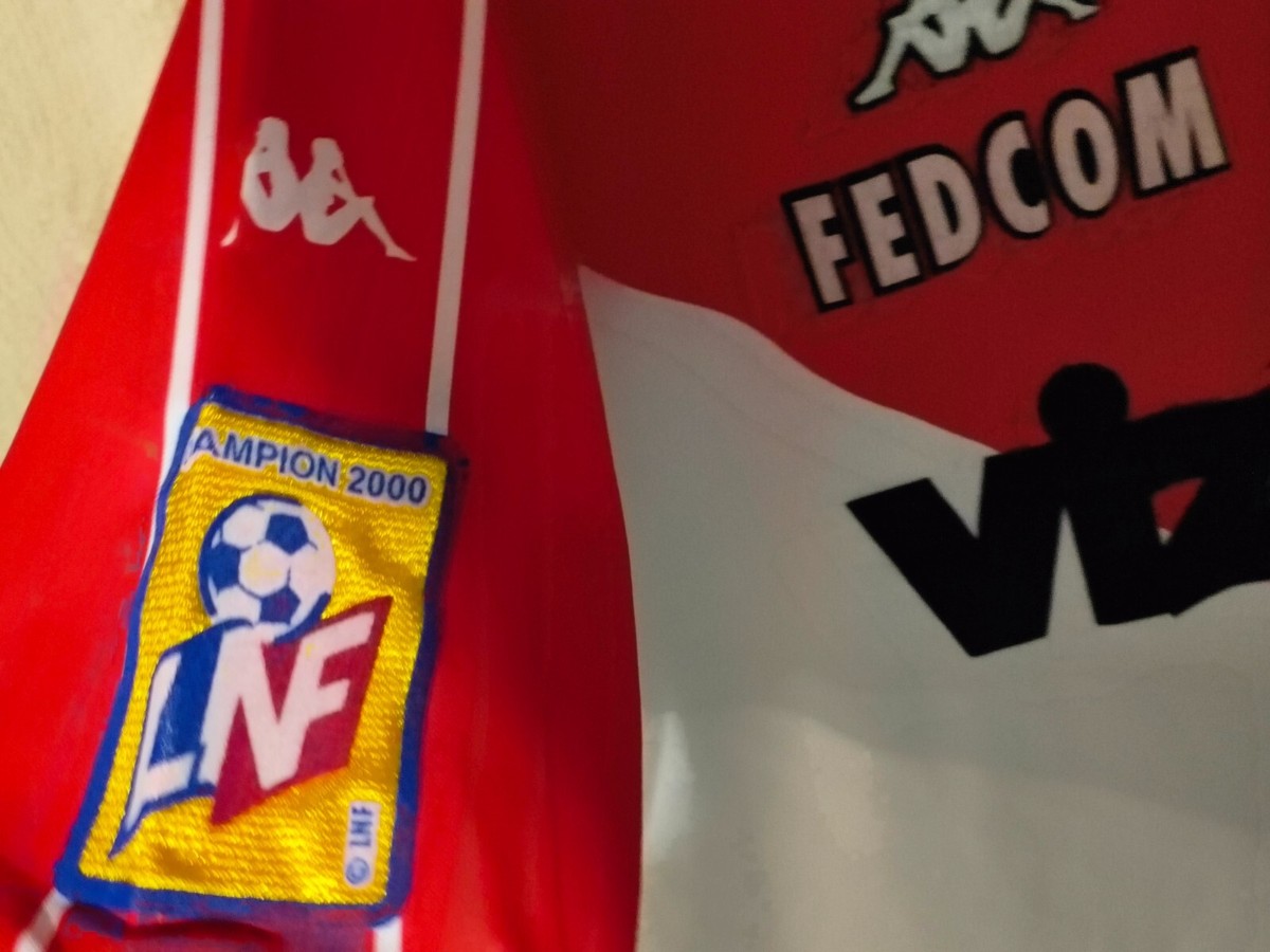 AS Monaco 2000-2001 Heimtrikot Kappa Riise #3 Größe XL