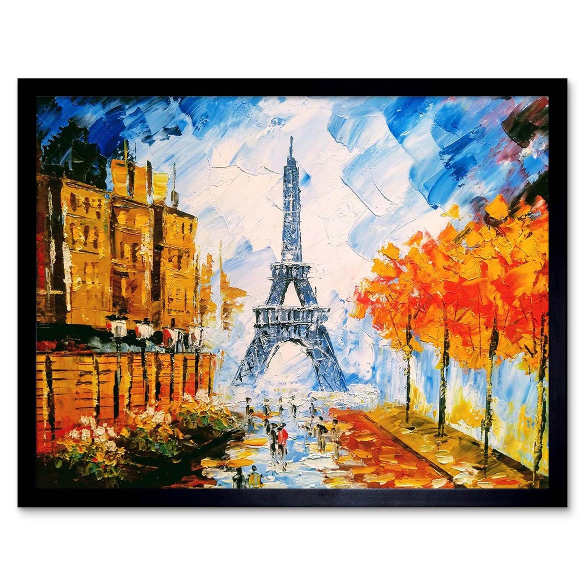 Eiffel Tower Paris Street 12X16 Inch Framed Art Print | eBay