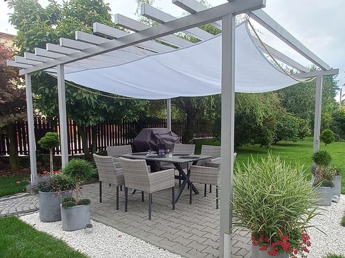 VOILE D'OMBRAGE SUR MESURE ÉTANCHE – RÉSISTANTE AUX UV POUR TERRASSE & JARDIN - Photo 32/51