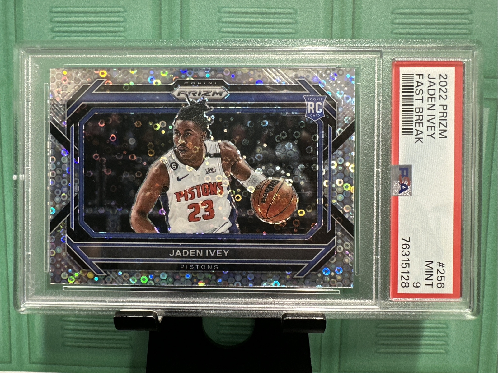 2022-23 Panini Fast Break Prizm Variation #256 Jaden Ivey RC Rookie PSA 9