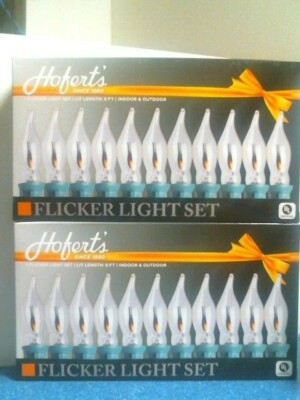Hofert's 0810, 7 Flicker Light Set Christmas Lights, Lot of 2, FREE SHIPPING 