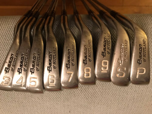 Baron Of Scotland GX6000 Golf Irons Set (3,4,5,6,7,8,9,PW,SW) RH Steel Good -VGC - Afbeelding 1 van 10