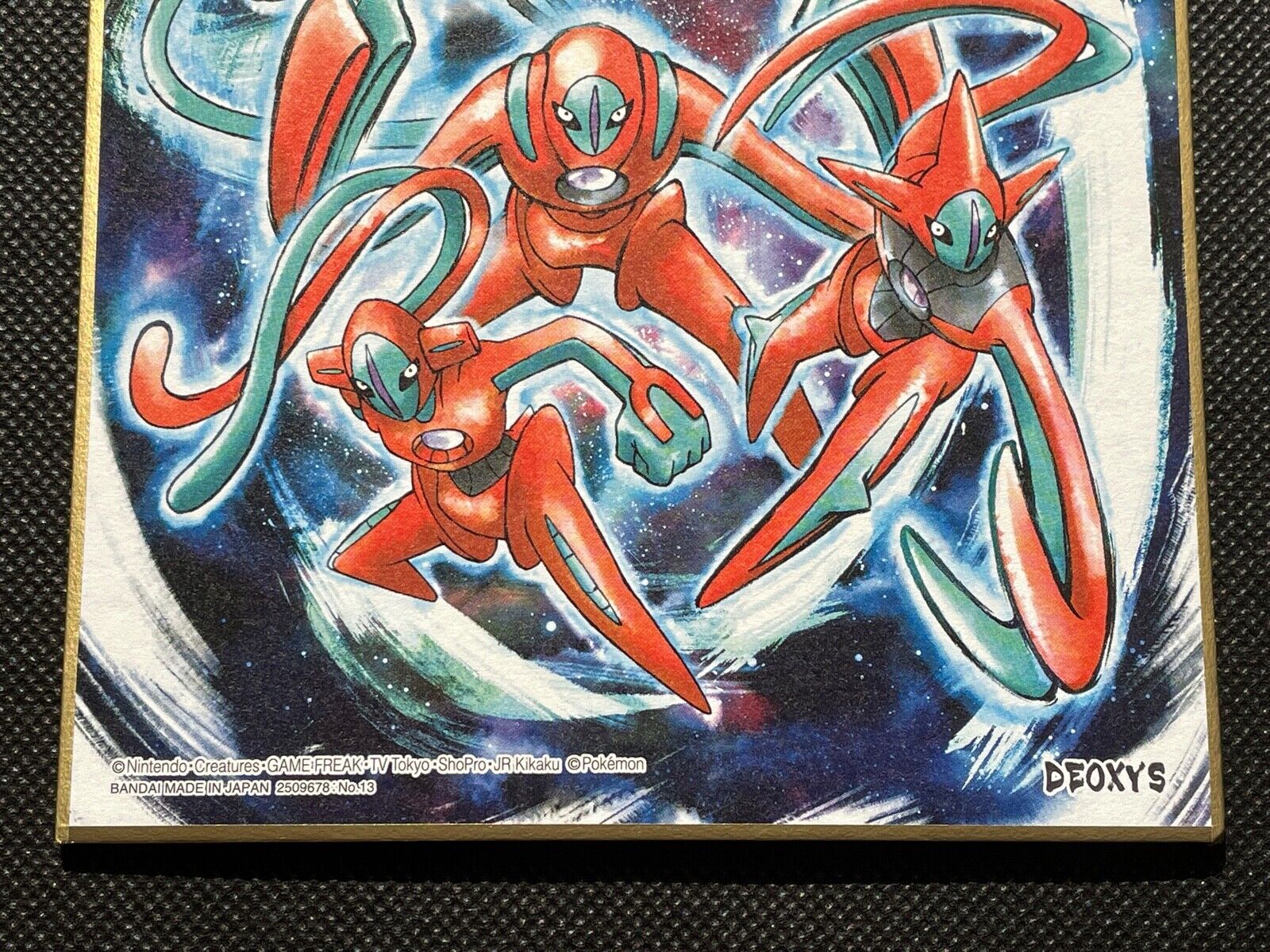 Deoxys Pokemon Colored Paper Art Nintendo GAME FREAK BANDAI Japanese Anime  F/S