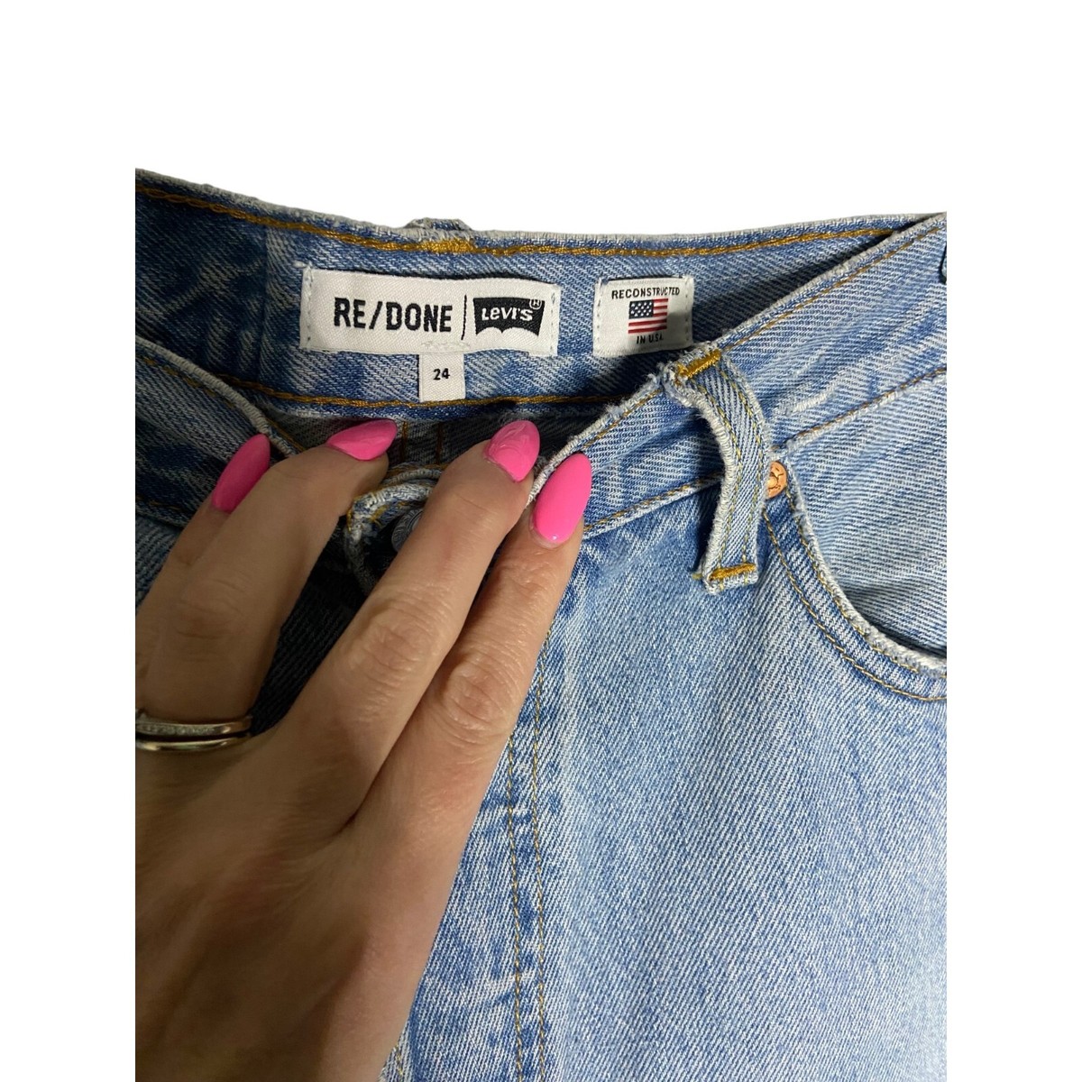 Redone x Levi's Straight Leg Two Tone Jeans-sz 24 (measures