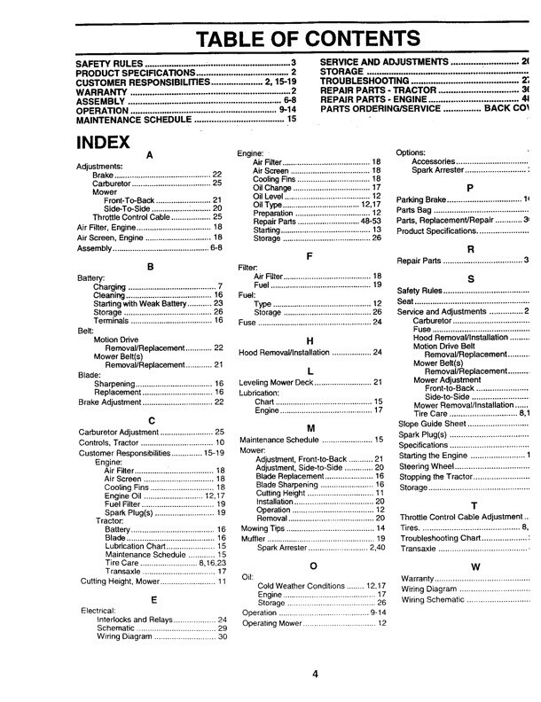 Owner’s Manual Western Auto 15.5 HP Wizard Lawn Tractor/Mower Model