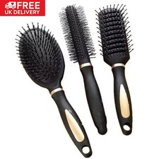 3 Pieces Professional Hair Brush Comb Massage Cushion Hairbrush For Women Men UK