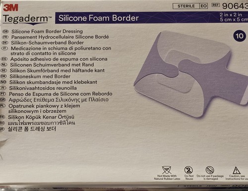 3M Tegaderm Silicone Foam Dressing, 2 x 2 Inch (BX/10) - Picture 1 of 2