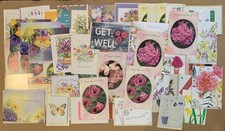 Lot Of 55 Floral Theme Greeting Cards Various Makers And Occasions