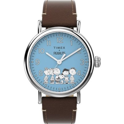 Timex Men's Watch Standard X Peanuts Gang's All Here Brown Strap TW2V89800VQ
