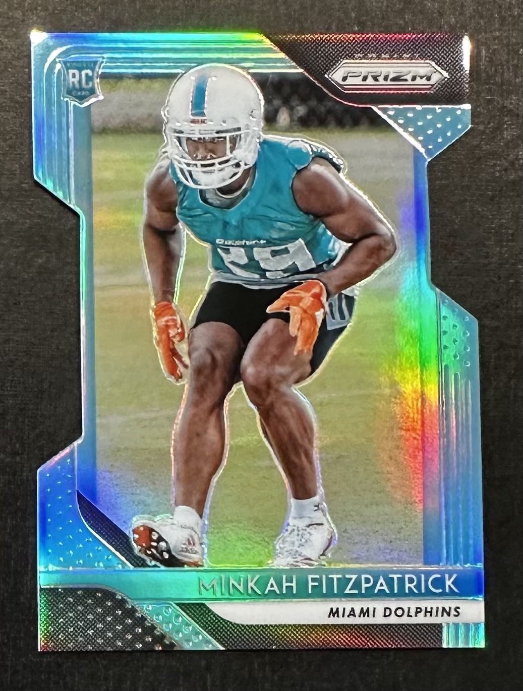 2018 PANINI PRIZM Minkah Fitzpatrick LIGHT BLUE DIE CUT ROOKIE RC /199 Miami 🔥