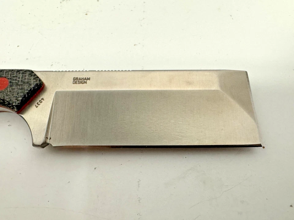 CRKT Razel Full Tang Fixed Blade Cleaver Knife 4037 D2 Steel Micarta w/ Sheath - Image 3 of 4