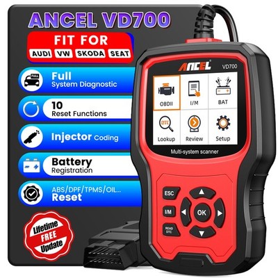 ANCEL VD700 For VW Car OBD2 Scanner Fault Code Reader All System Diagnostic Tool