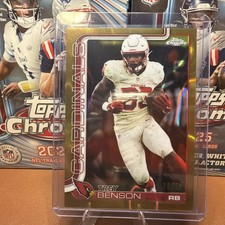 2025 Topps Chrome Football Trey Benson Gold /50 Arizona Cardinals RB