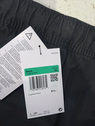 Jordan Essentials Diamond pantaloncino uomo taglia XL grigio fumo elastico in vita NUOVO - Foto 4 di 8