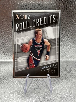2022-23 Panini Noir Larry Bird #298 USA Basketball Roll Credits Silver Frame /25