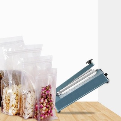 Hand-Press Sealer Plastic Film Bag Sealer for Home and Commercial Use 