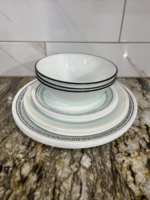 Corelle Paloma 15 pc Dinnerware Service for Vitrelle Glass