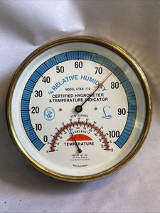 Abbeon Lufft HTAB-176 Vintage Hygrometer & Temperature Indicator West Germany