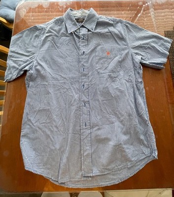 U.S Polo Assn Men's Shirts Plaid Button Down Shirt Size L