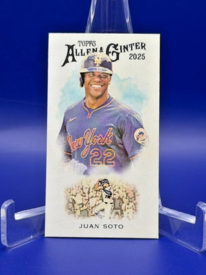 Juan Soto ~ 2025 Topps Allen & Ginter Mini #N222-7 ~ Image Variation ~ Mets