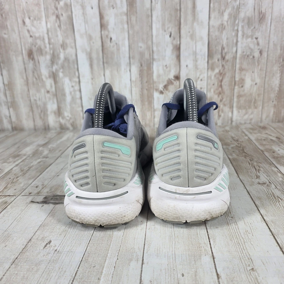 Brooks Adrenaline GTS 22 Wide Womens Running Shoes Grey Blue Mint Size 7 - Image 3 of 4