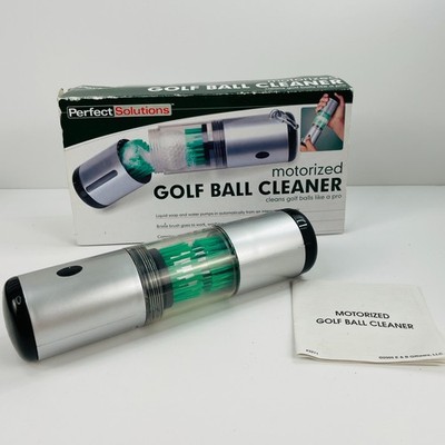 Perfect Solutions Motorized Golf Ball Cleaner 3271 Silver Green Black New - Read