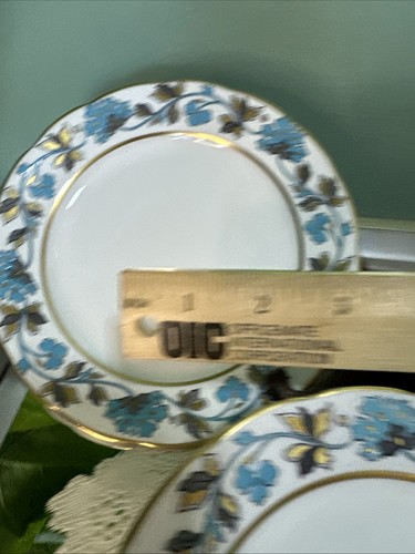 Vintage Copeland Grosvenor 6 Stck. ~ Davenport ~ gewellter Rand Mittagessen Teller 8 Zoll - Bild 4 von 7