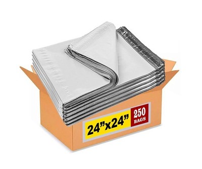 iMBAPrice 250 - 24x24 Premium Matte Finish White Poly Mailers Envelopes Bags ...