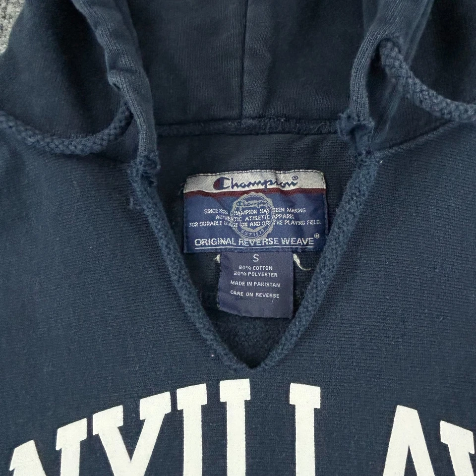 Sudadera con Capucha DE COLECCIÓN NYU Law Para Hombre Pequeña Azul Campeón Tejido Inverso Y2K Foto 4 de 4