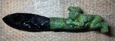 Aztec Ceremonial Obsidian Knife Decorative