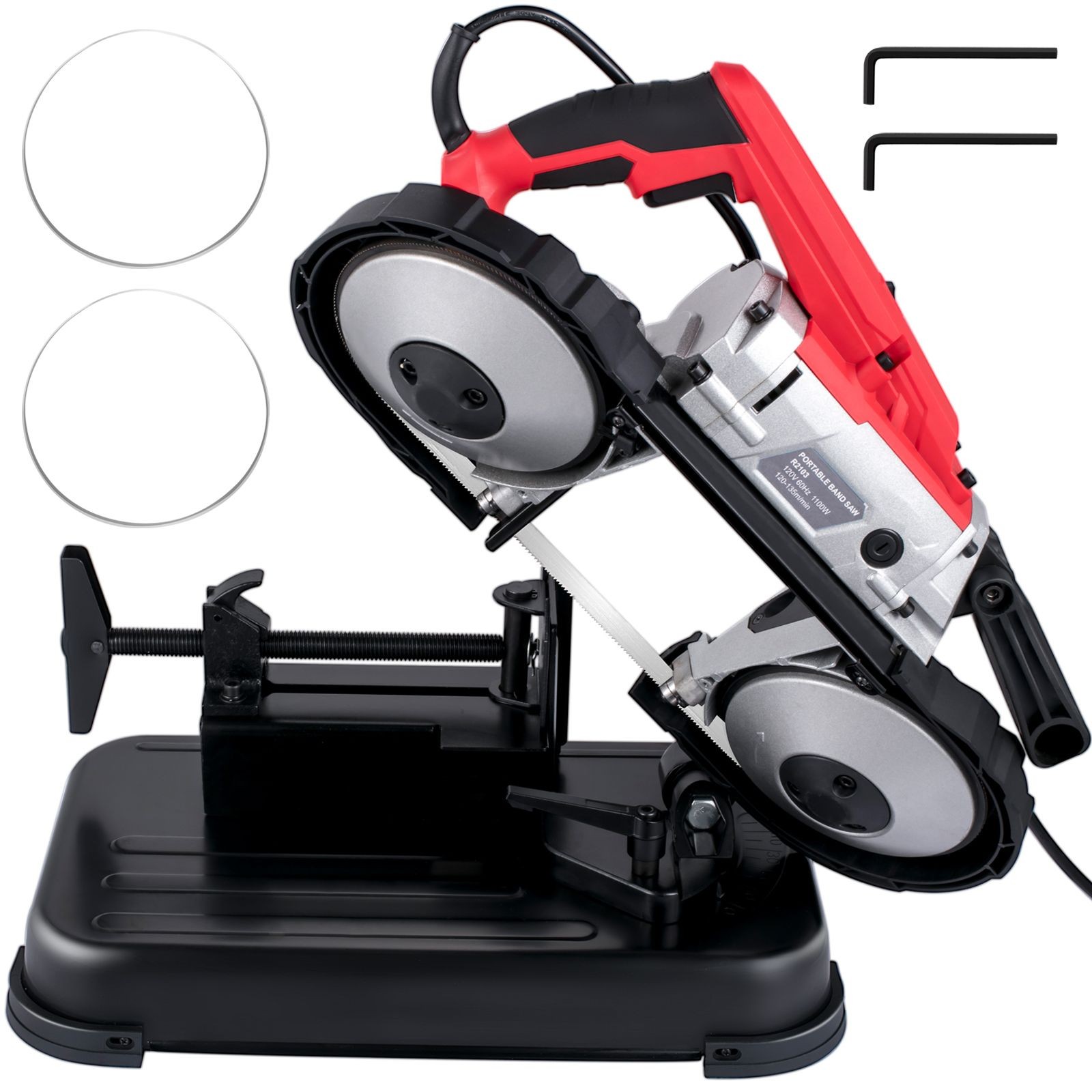 110V 5in Portable Band Saw Alloy Steel LED Ergonomic