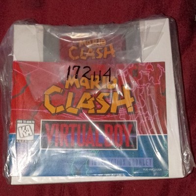 Nintendo Mario Clash Virtual Boy Original Game Cartridge Case and Display Box