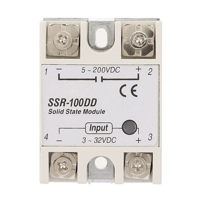 For SSR-100DD/SSR100DD 3-32VDC 5-200VDC Semiconductor Relay