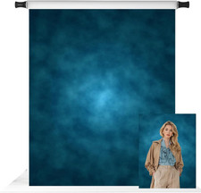 5x7ft Blue Abstract Backdrop for Photography Dark Blue Portrait Headshot Fabric