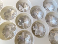 1 Swarovski Crystal Snowflake Pendant 35mm Clear crystal, top drilled hole #8811