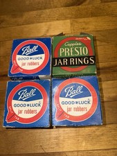 Vintage Ball Jar Rubbers And Cupples Presto Jar Rings 4 Boxes