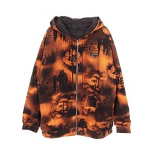 Blouson à capuche PRADA Re-Nylon taille M coton orange noir homme d'occasion