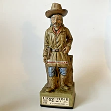 Vintage 1969 Lionstone The Squaw Man Whiskey Decanter Porcelain Native American
