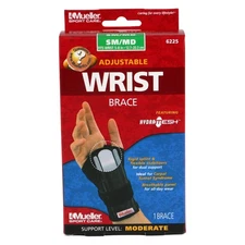 Mueller Adjustable Wrist Brace: Small/Medium (Black)