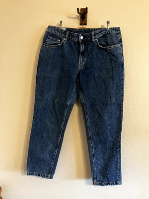 H&M Regular Tapered Cropped Standard Coupe Fuselée 3/4 Unisex Jeans - 34/32