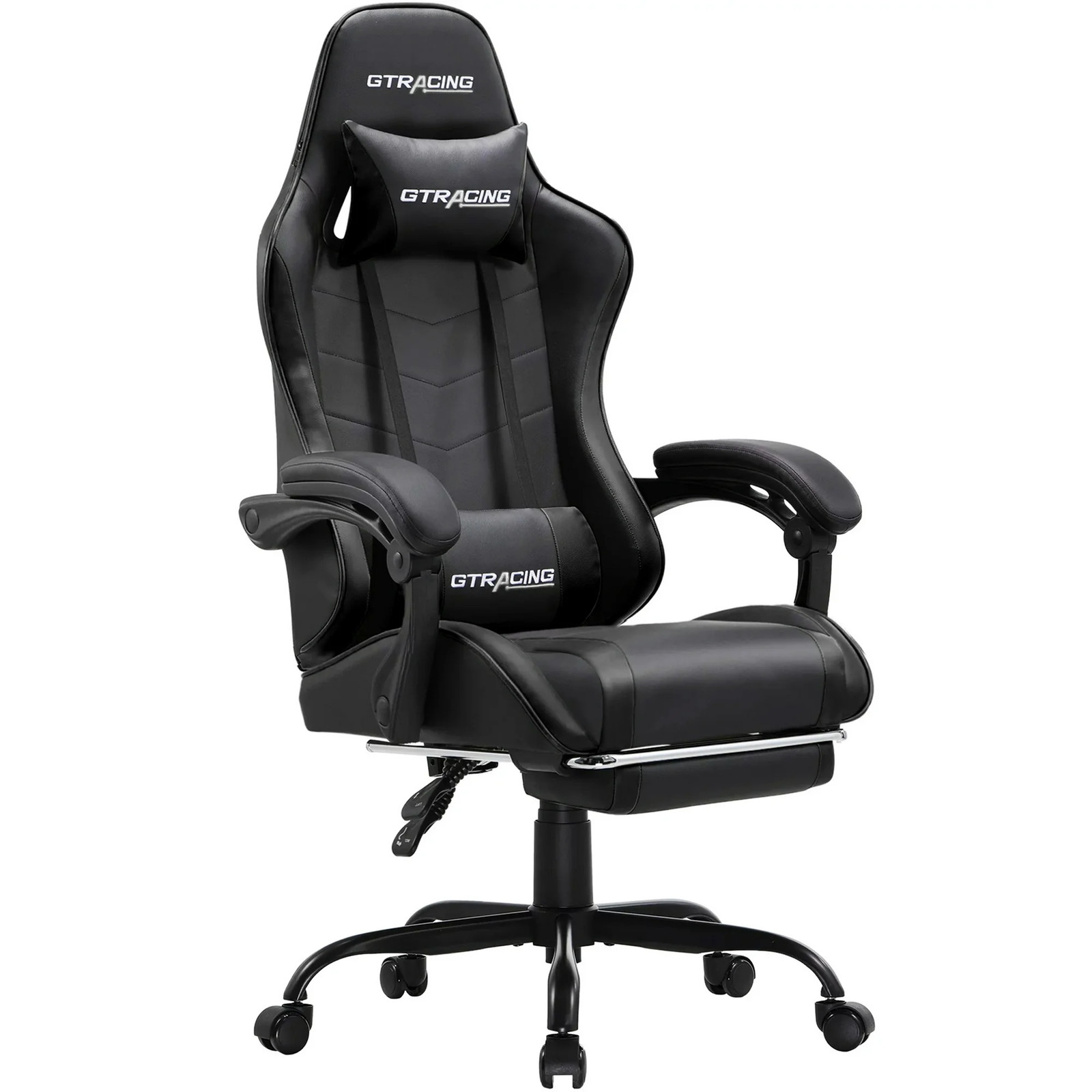 GTRACING GTWD-200-BLACK Ergonomic Gaming Chair with Adjustable Pillows and