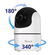 SONOFF CAM-PT2 Wi-Fi Smart Indoor Security Camera, Smart Night Vision, 360° View