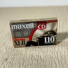 Maxell XLII 110 High Bias Type II Blank Audio Cassette Tape New Sealed Vintage