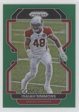 2021 Panini Prizm Green Prizm Isaiah Simmons #81 rf2